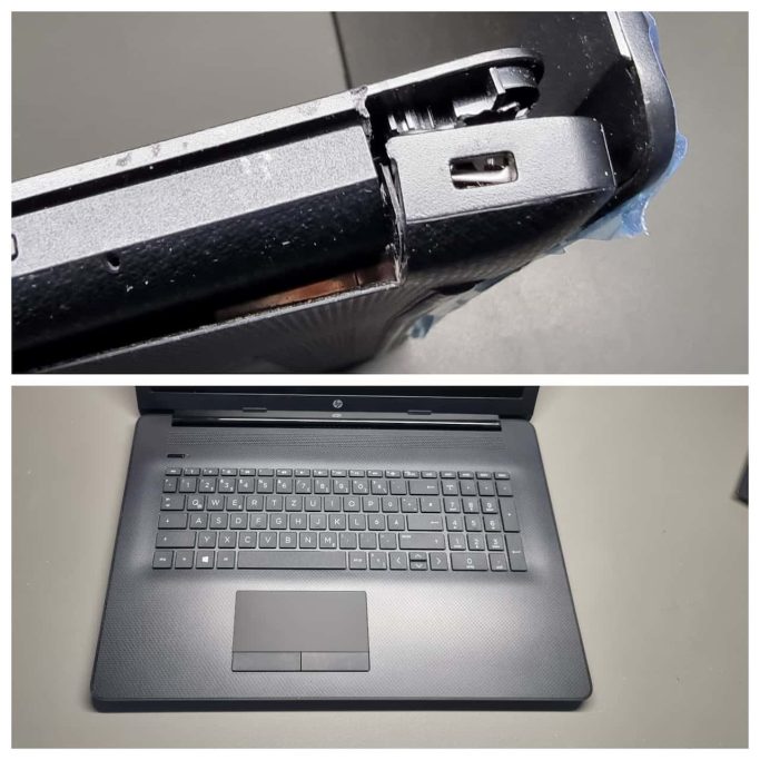 Gebrochene Scharniere und Gehäuseteile (Topcase/Bottomcase)fachgerecht repariert bei AdrianRepair.