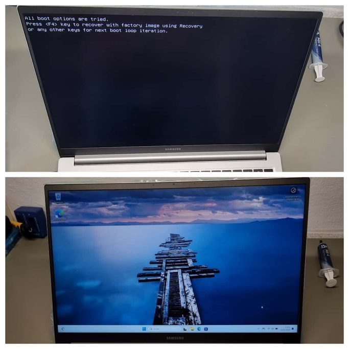 Samsung Laptop: Startproblem durch erfolgreiche Fehlerbehebung des Betriebssystems behoben.